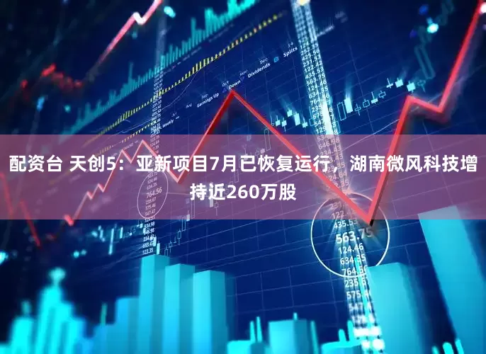配资台 天创5：亚新项目7月已恢复运行，湖南微风科技增持近260万股